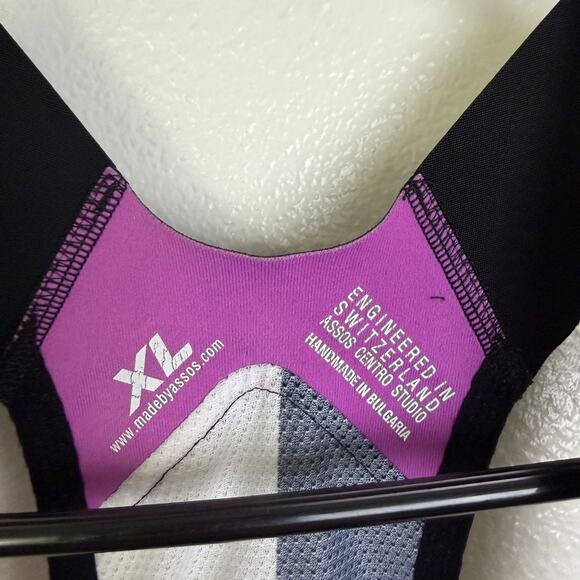 Assos ST. 100 Cento Long Distance Bib Mens XL Black Cycling Bike Stretch Padded - Picture 9 of 12